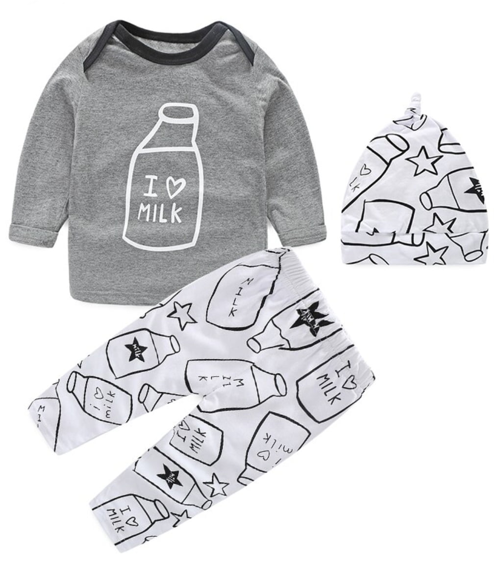 i love milk baby clothes