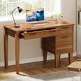 thumbnail image 6 of Tribesigns 47" Computer Desk with 3 Drawers, Farmhouse Office Desk with Storage, Wood Teacher Desk Writing Table with File Drawers for Home Office, Bedroom, Study, Brown, 6 of 9