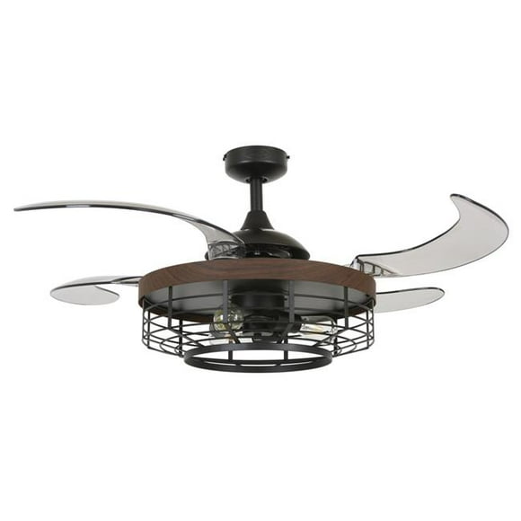 Fanaway 51106101 Montclair Ventilateur de Plafond CA de 48 Pouces Noir avec Garniture Koa et Lumière