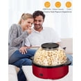 thumbnail image 2 of Multifunctional Popcorn Machine with Nonstick Plate & Stirring Rod, Stir Crazy Popcorn Popper with Large Lid for Serving Bowl and Two Measuring Spoons,Red, 2 of 7