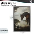 thumbnail image 4 of Stupell Industries Victorian Hound & Horse Companions Gray Floating Frame Canvas Art, 17 x 25, by Petals Prints Design, 4 of 8