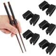 thumbnail image 1 of 5 Piezas de Palillos Reutilizables Ayudantes de Entrenamiento Bisagras para Palillos Conector Práctica Ayudante de Palillos para Adultos, Entrenadores (Negro), 1 of 5
