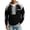 Black, variant on Mens Waffle Knit Quarter Zip Hoodie Color Block Raglan Sleeve Drawstring Pullover Top Black Size 3XL
