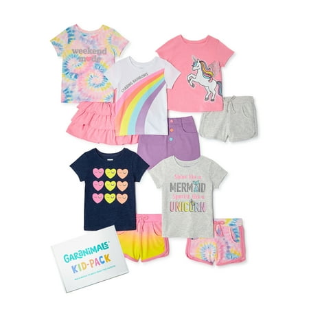 Garanimals Baby & Toddler Girls Unicorn Mix N' Match Kid-Pack Gift Box, 10-Piece Outfit Set,12 Months-5T