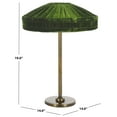 thumbnail image 2 of SAFAVIEH Josie 19" Glam Antique Brass Table Lamp with Green Velvet Shade, 2 of 7