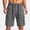 Gray, variant on KeShDi Cargo Shorts Mens Workout Shorts Sleep Shorts Men's Solid Color Pocket Bandage Button Elastic Waist Casual Fashion Cargo Shorts Black 3X