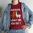 thumbnail image 2 of Llama With Hats Lama With Hat Carl What Did You Do T-Shirt, 2 of 2
