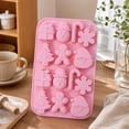 thumbnail image 4 of Christmas Silicone Molds, 14-Cavity Snowflake Molds Xmas Fondant Chocolate Candy Cake Molds Christmas Snowman Tree Holly Leaves Santa Claus Baking Molds for Making Chocolate, Candy, Gummy, 4 of 6