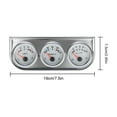 thumbnail image 7 of 3 52MM Oil Pressure Fahrenheit Water Temperature Gauge Voltmeter Chrome 3 In 1 Gauge Kit  Car Motorcycle Meter, 7 of 7