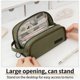 thumbnail image 4 of Canvas Pencil Case Large Capacity Stationery Organizer Bag Simples Zipper Pen Pouch For Students Adults Office School Supplies, 4 of 7
