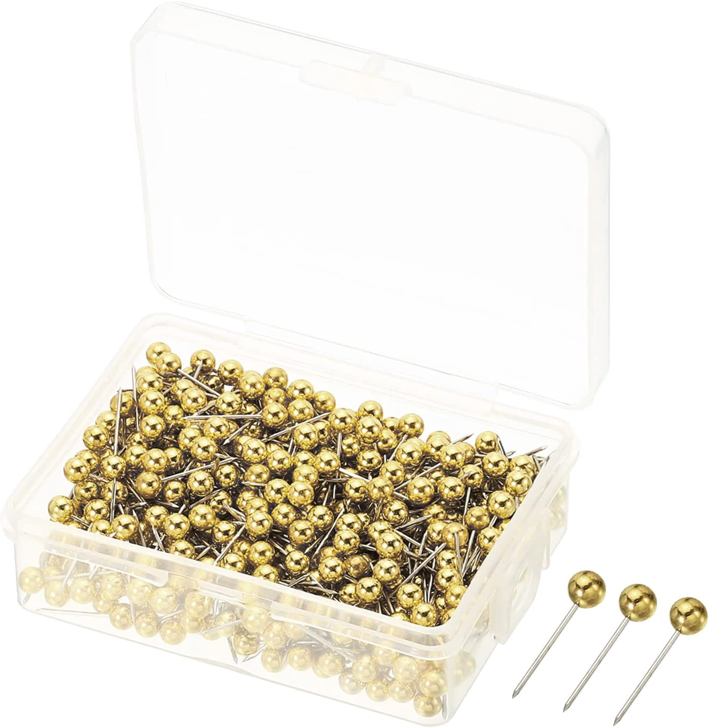 Push Pins, 500 Pack Round Head Map Tacks Thumb Steel Point for World ...