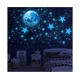 thumbnail image 4 of Hermosa pegatina de pared 3D con forma de luna brillante, decoración del hogar para habitación de niños, brilla en paredes oscuras (1 unidad, azul), 4 of 5