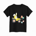 thumbnail image 4 of mgoYE Girl Tshirts Girl Tshirt Size 7-8 Toddler Boys Girls Cute Bunny Short Sleeve Crew Neck Shirt Top Kids Easter Outfits(Black,3-4 Years), 4 of 4