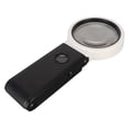 thumbnail image 2 of LED Light Magnifying Glass, Handheld LED Magnifier Vertical Stand 6X 25X Optical Glass Lens With USB Cable For Work Observation, 2 of 8