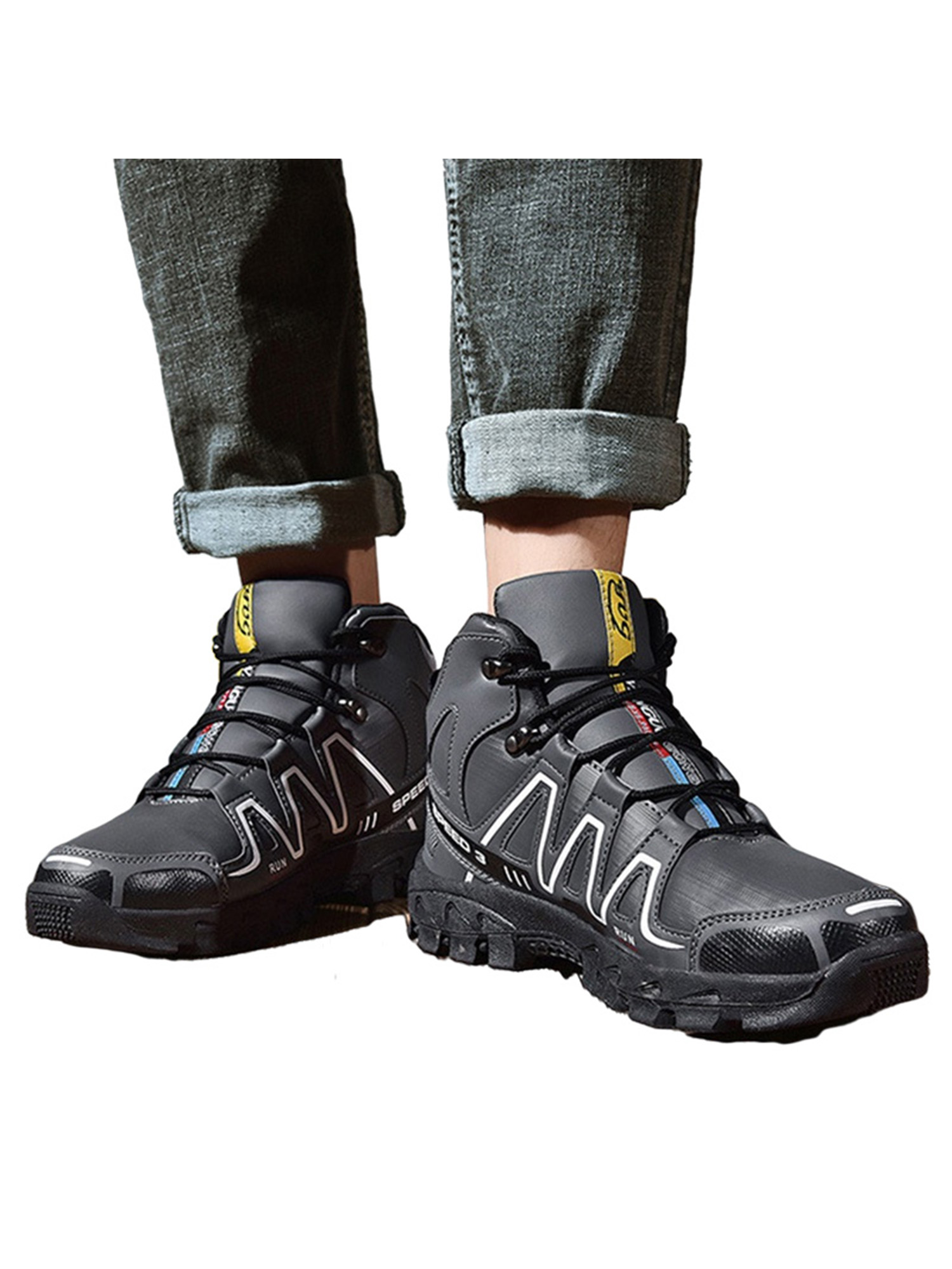 Avamo Mens Leather Steel Toe Cap Safety Work Boots Trainers Lace Up Shoes-Slip Resistant Industrial Construction Shoes - image 1 of 5