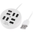 thumbnail image 4 of USB 8 Ports Box Multi Data Transmission USB 2.0 Hub Round Shape Multi-Port Splitter Charger Adapter Replacement with LED for USB Devices, Phone, USB Flash Disk, PC, Tablet, 4 of 7