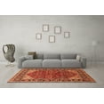 thumbnail image 3 of Ahgly Company Indoor Round Oriental Orange Industrial Area Rugs, 7' Round, 3 of 4
