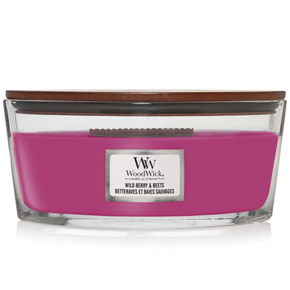 Woodwick Ellipse Scented Candle with Crackling Wick | Wild Berry & Beets | Up to 50 Hours Burn Time 1632290E
