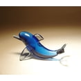 thumbnail image 3 of Handmade Blown Glass Small Glass Marine Animal Blue DOLPHIN Figurine, 3 of 3