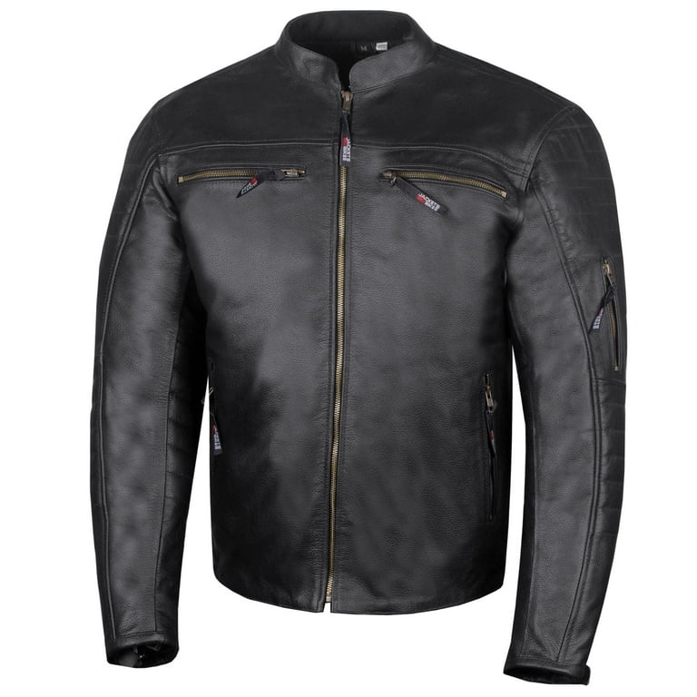 Leather cruiser hot sale motorcycle jacket