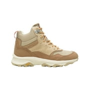 MERRELL Womens Brown Mixed Media Cushioned Lug Sole Water Resistant Removable Insole Speed Solo Round Toe Wedge Lace-Up Hiking Boots 8