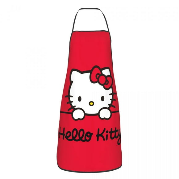 Custom Bib Hello Kitty Sanrio Apron for Men Women Unisex Adult Chef Kitchen Cooking Tablier Cuisine Baking Girl