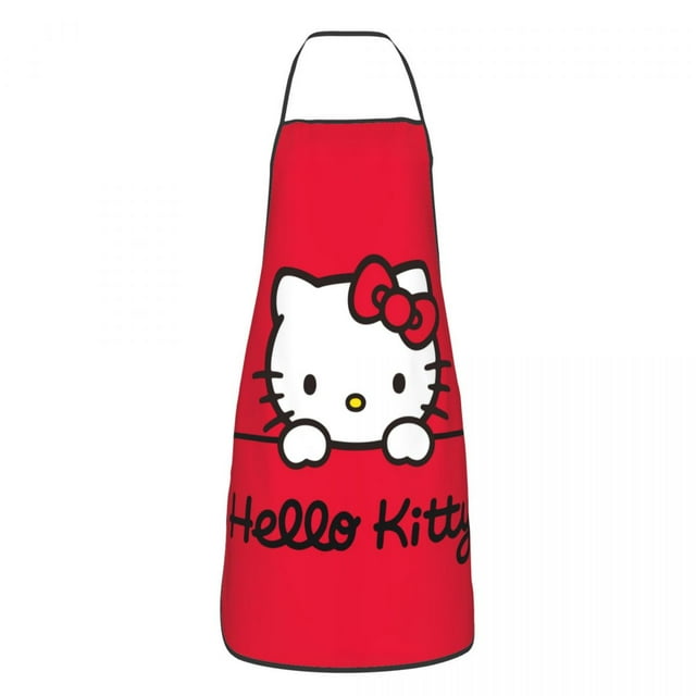 Custom Bib Sanrio Hello Kitty Apron Men Women Unisex Adult Chef Cooking Kitchen Tablier Cuisine Baking