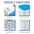thumbnail image 2 of Dimedeal Portable Twin Tub Mini Washing Machine, Washer & Spinner with Drying Rack & Hangers, Mini Compact Laundry Machine with Spinner, Mini Washer for Dorms, Apartment, 2 of 7