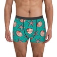 thumbnail image 4 of Wukai Starfish and Shell Print Men’s Underwear Breathable Boxer Briefs,&nbsp;Moisture Wicking & Breathable-Large, 4 of 7