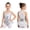 Silver, variant on Girls Metallic Shiny Sequin Latin Jazz Ballet Dance Leotard Sleeveless Feather Bodysuit for Party Stage Shows Silver 12