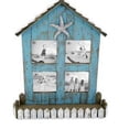 thumbnail image 2 of Wood Teal House Shape Photo Collage Frame Starfish Nautical Beach Decor, 2 of 2