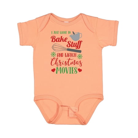 

Inktastic I Just Want to Bake Stuff and Watch Christmas Movies Gift Baby Boy or Baby Girl Bodysuit