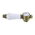 thumbnail image 3 of Kingston Brass KS1243BPL Bel-Air Double-Handle Wall-Mount Bridge Kitchen Faucet, Antique Brass, 3 of 5