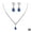 Blue, variant on 2025 Women's Earrings, Necklace and Bracelet Three-piece Set
