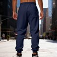 thumbnail image 5 of Men's Fleece Sweatpants Casual Loose Fit Joggers Elastic Waist Heavyweight Tapered Cargo Pants with Pockets, 5 of 9
