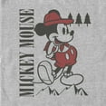 thumbnail image 2 of Men's Mickey & Friends Hike Explorer Mousey Graphic Tee Athletic Heather 2X Large, 2 of 5
