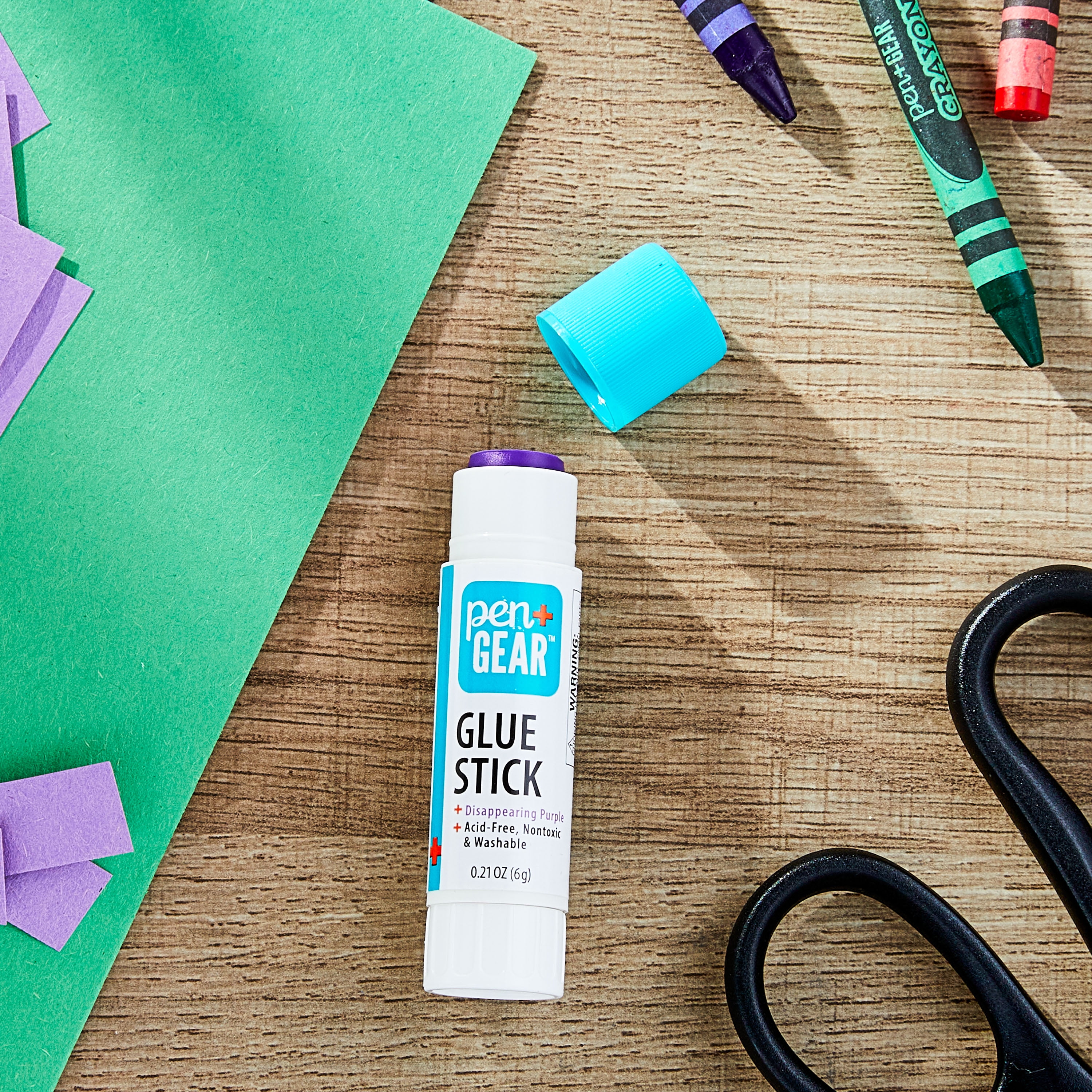 Pen+Gear All Purpose Glue Sticks, Washable, White, PVP, 12 Count, 6g, Dry in 3 Min