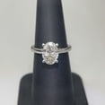 thumbnail image 2 of 3Ct Lab Created Diamond Oval Cut Solitaire Engagement Ring 14K White Gold Plated, 2 of 2