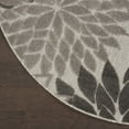 thumbnail image 6 of Nourison Aloha Indoor/Outdoor Tropical Floral Silver Grey 5'3" x round Area Rug, (5' Round), 6 of 10