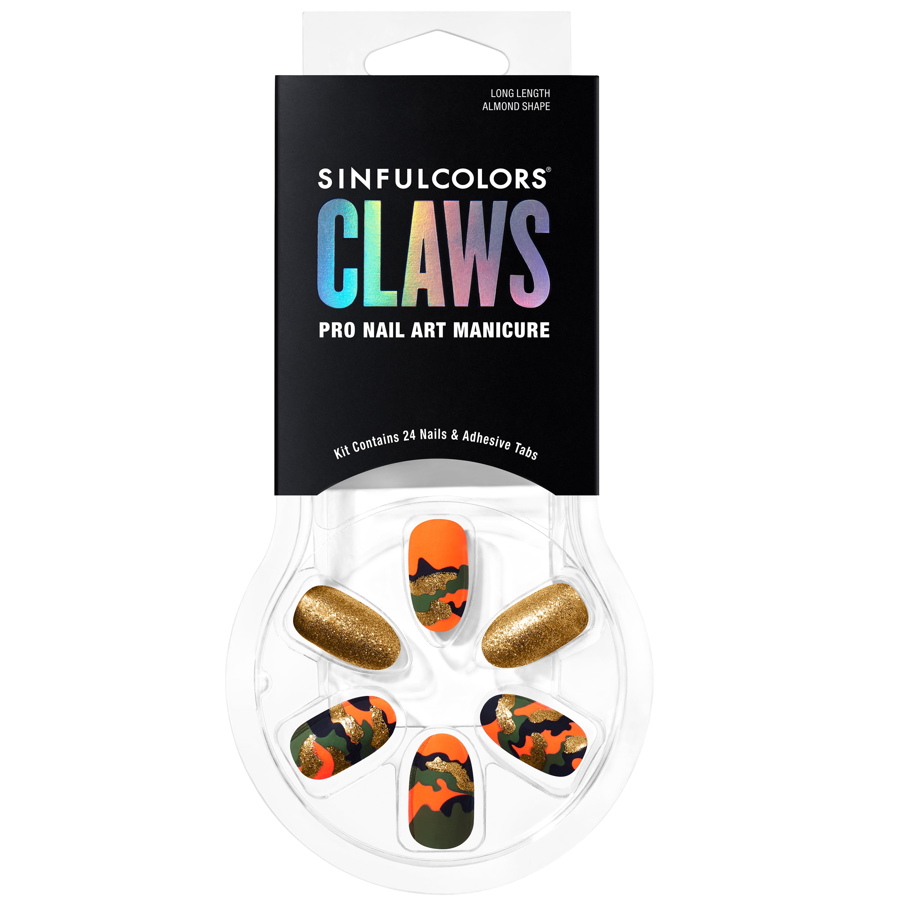 Sinful Colors 2d Claws Press On Nails Femme Fighter Walmart Com