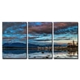 thumbnail image 2 of wall26 - 3 Piece Canvas Wall Art - Reflection of Vancouver Skyline and Dramatic Blue Sky - Modern Home Art Stretched and Framed Ready to Hang - 16"x24"x3 Panels, 2 of 4