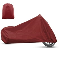 Unique Bargains 1PC Motorcycle Cover All Season Universal Weather Waterproof Sun with Storage Bag Fits Up to 96.46'' XL Red