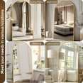 thumbnail image 3 of Anyrose 78.1"x 35" Arched Full Length Mirror Floor Mirror with Stand Wall-Mounted, Gold, 3 of 5