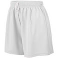 thumbnail image 1 of 961A Girls Wicking Mesh Short, White - Small, 1 of 1