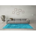 thumbnail image 3 of Ahgly Company Indoor Square Persian Light Blue Bohemian Area Rugs, 4' Square, 3 of 4
