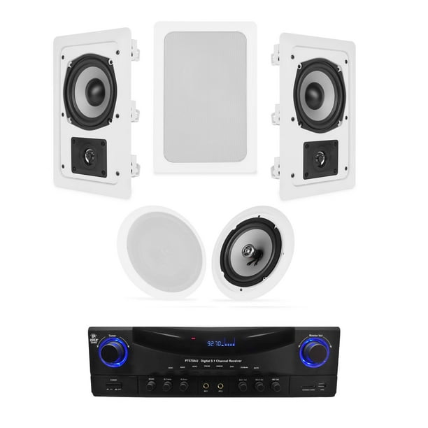 VM Audio Shaker 6." 5.1 In Wall Surround Sound Theater System + Pyle