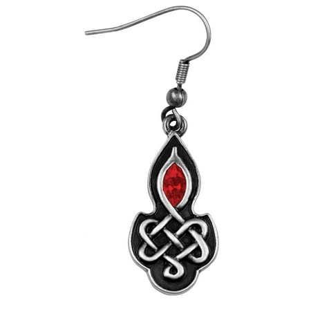 - Celtic Ruby Earrings Collectible Jewelry Accessory Dangle Studs Jewel