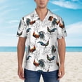 thumbnail image 4 of Lsque Cool Chicken pattern Hawaiian Shirt for Men, Unisex Summer Beach Casual Short Sleeve Button Down Shirts-X-Large, 4 of 9