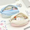 thumbnail image 4 of Divided Section School Stationery Holder Practical Canvas Materials Water Resistant Surfaces For Classroom Office Use Pink, 4 of 4