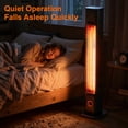 thumbnail image 6 of THAILE 40" Steel Tower Space Heater, 1500W 8-Speed Thermostat with 8H Timer, Remote & Safety Protection, Black for Large Room Indoor Outdoor Use, 6 of 9